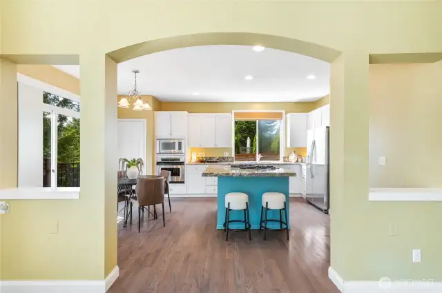 The open-concept kitchen is an entertainer's dream.