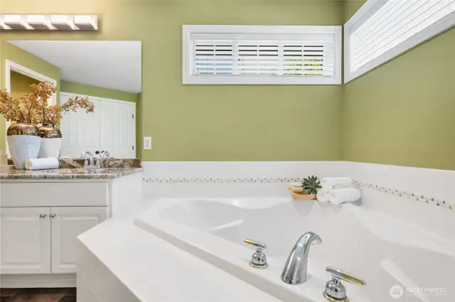 A close-up of the bathtub - a great place to soak and unwind.