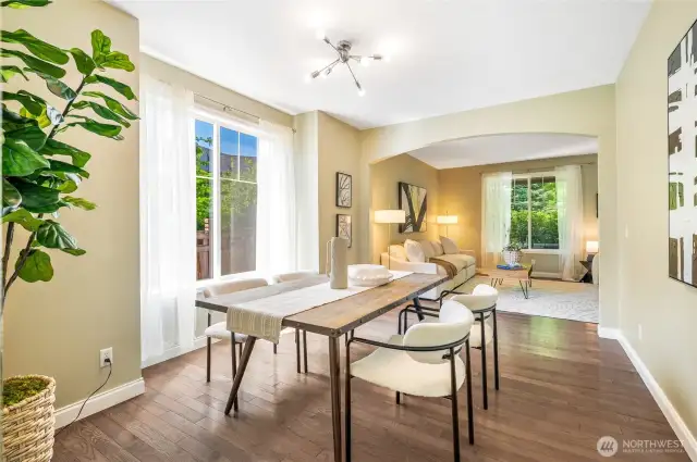 A bright and welcoming space to connect over meals.