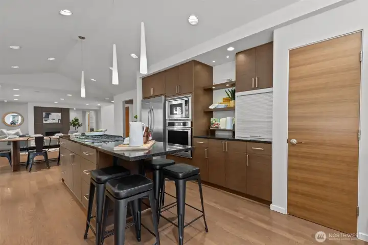 Handy appliance garage helps keep your countertops clean and clutter-free.