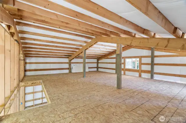 Upstairs Framed in Area