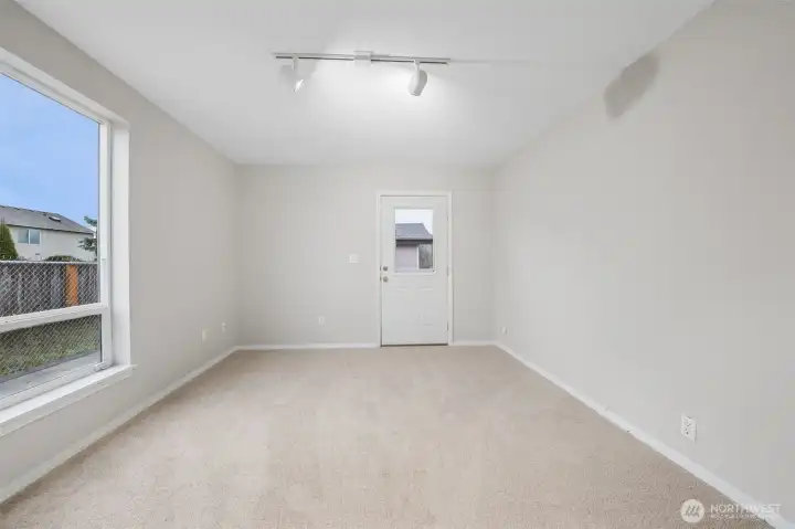 2nd room of the two room addition with exterior door