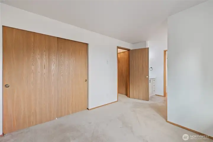 The closet gives you ample room for storage