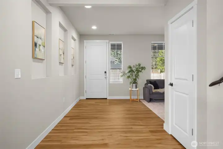 Built- in art feature wall.