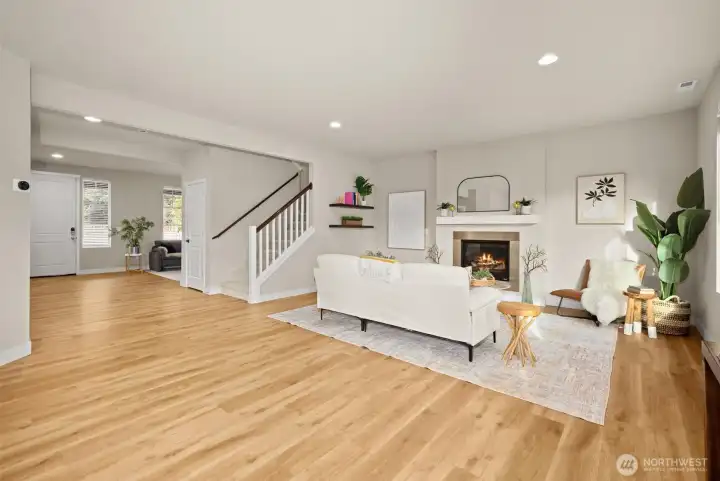 Family room off of kitchen.