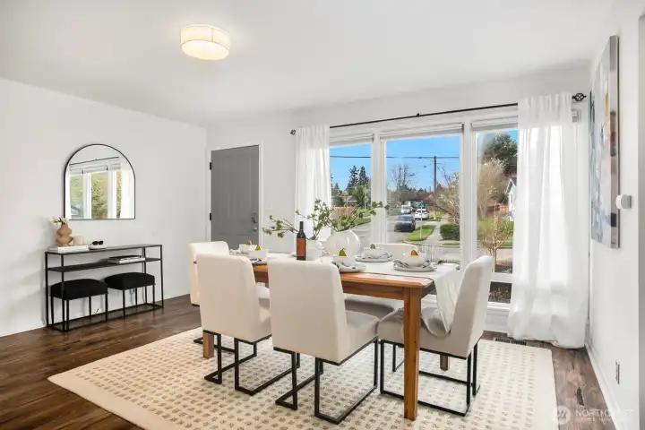 Large windows open up the home to allow lots of natural light.