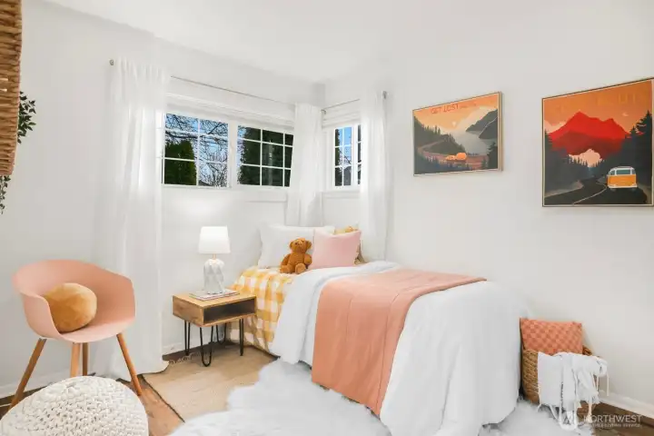 Secondary bedroom with south eastern facing windows