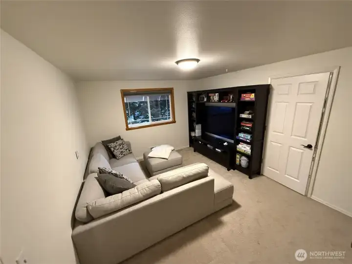 Upstairs bedroom used as a family room.