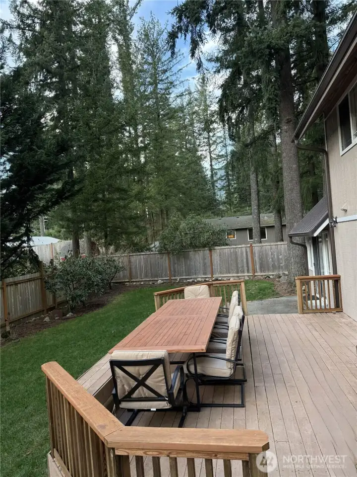Large entertaining deck.