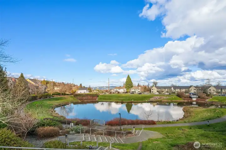 Incredible location with reservoir and greenery right out your front door.