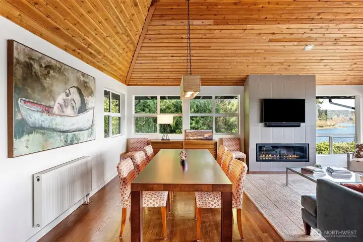 Spacious dining area