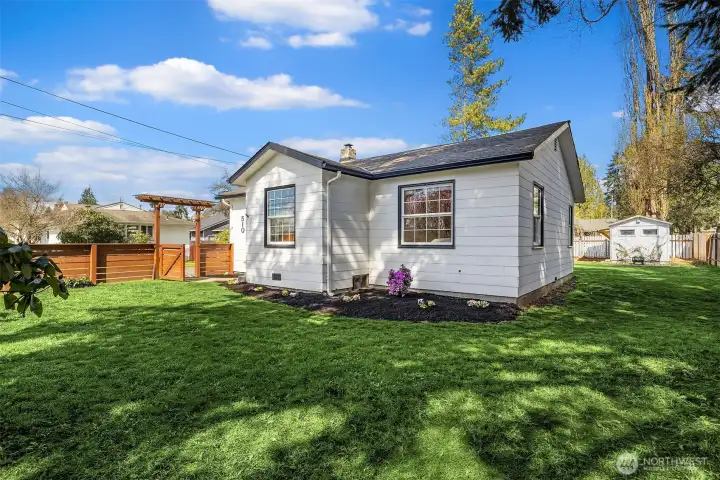 Front yard fully fenced