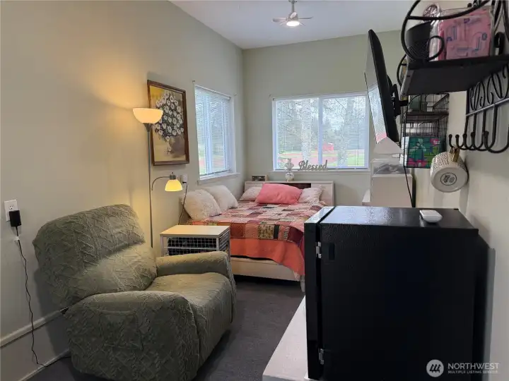 Guest quarters off the two car garage.