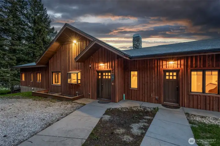 Entrance to main home on left; and fully equipped suite on the right