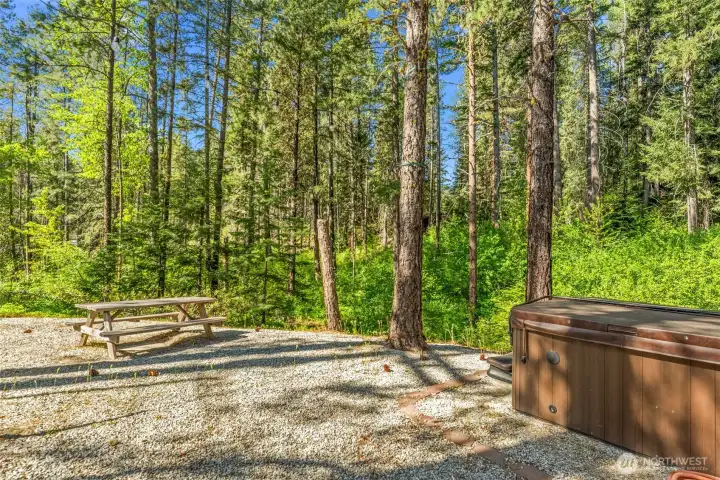 Hot tub & Picnic area