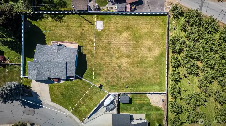 Home and vacant lot together