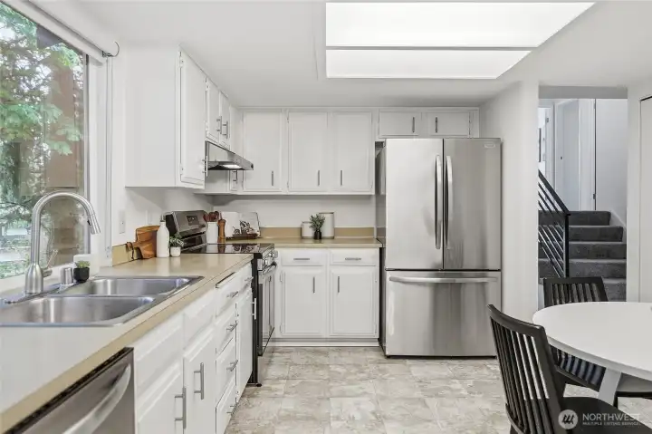 Large kitchen with room for table.