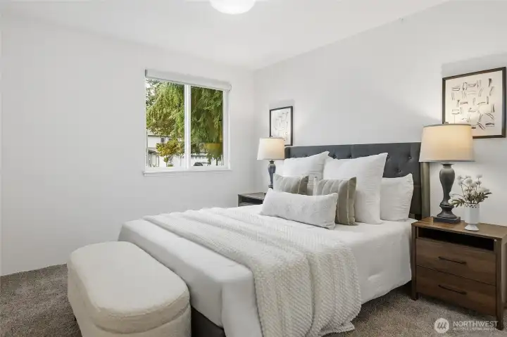 Large bedroom on upper level.