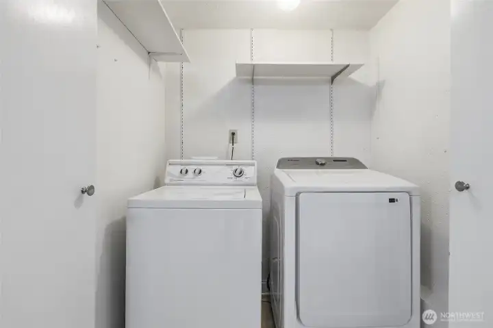 Washer and Dryer stay.
