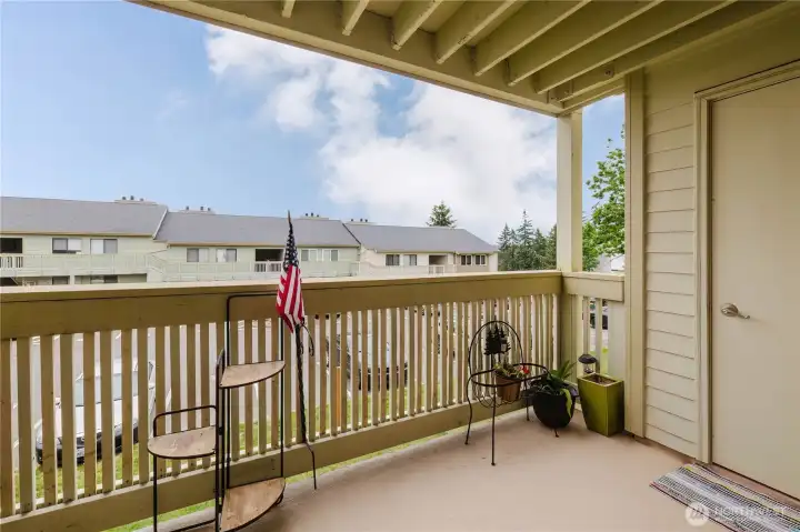Your Private Lanai/ Deck with Extra Storage Room on the right. Your Private Lanai/ Deck with Extra Storage Room on the right.