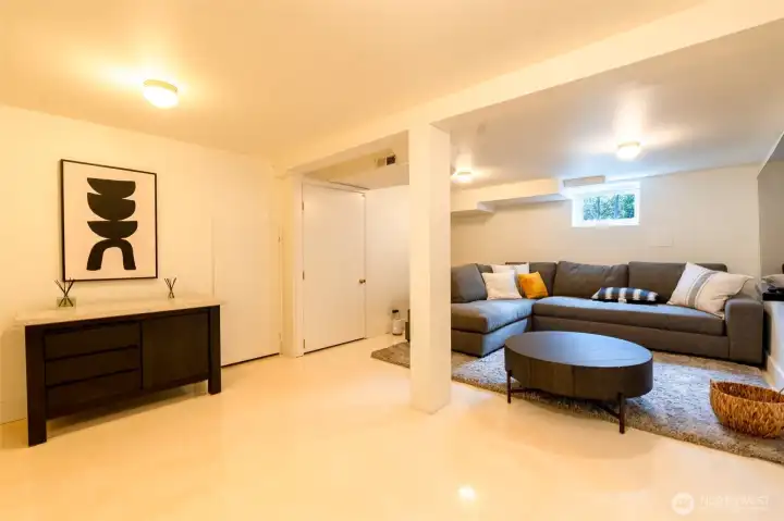 Basement living area