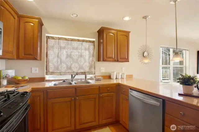All appliances are included in the sale of this home, including the top-end washer and dryer.