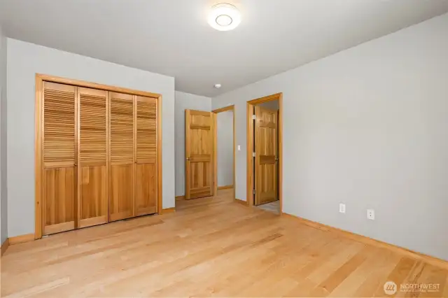 Third bedroom is large with big closet.  First door on right leads to jack and jill bath.