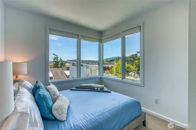 The corner window of the second bedroom is the best view of the home!
