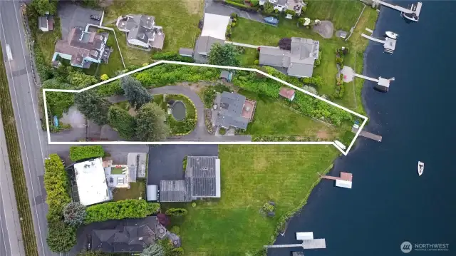 Arial view of lot