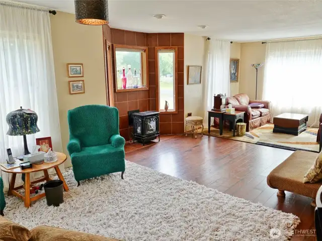 Separate sitting areas in the Living Room.