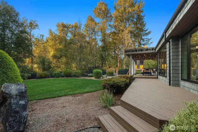 Deck and yard