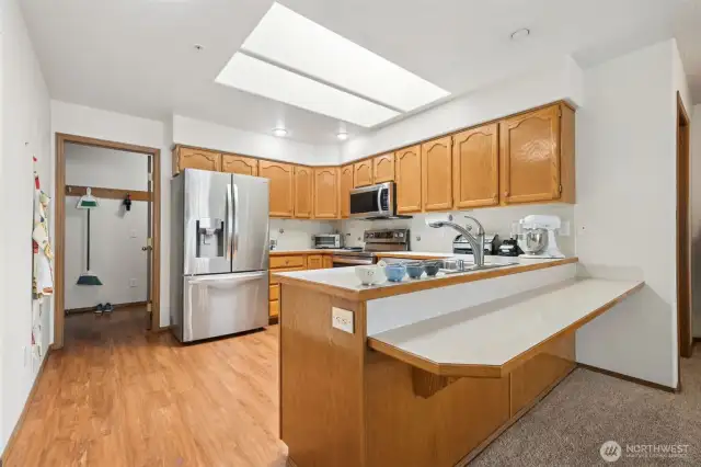 Skylights in the kitchen with newer appliances. All in exceptional condition!
