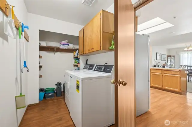 Big laundry room area and storage too. W/D stay