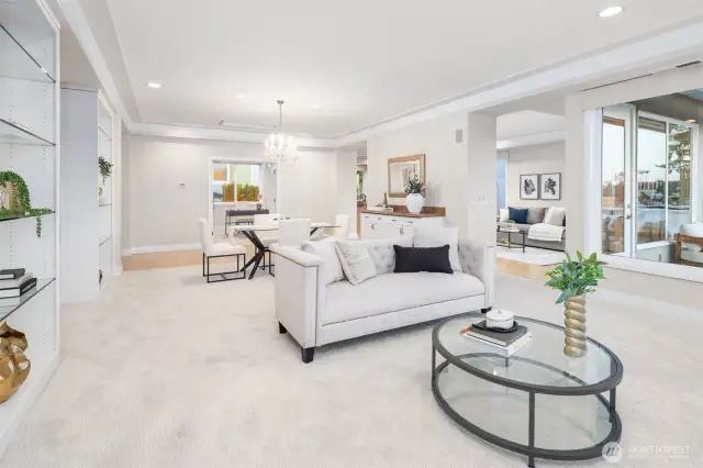 Formal living and dining rooms offer the perfect space for entertaining