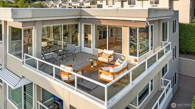 Wonderfully private outdoor patio space for al fresco dining or savoring sunsets!