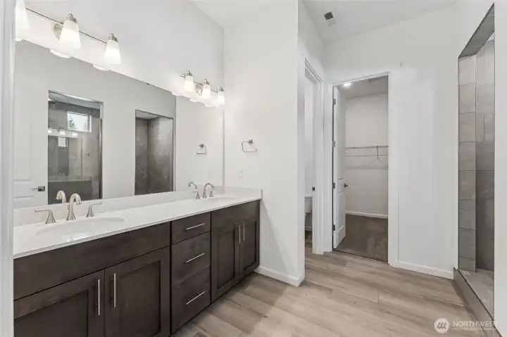 ***Actual Home*** Primary bath with large walk-in closet