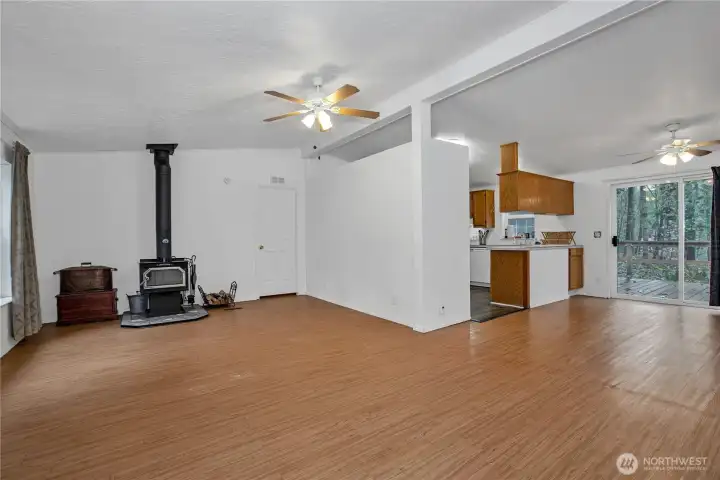 Living Room & Kitchen from Entry