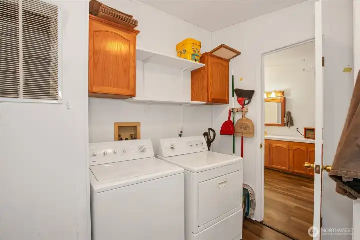 Laundry Room w/ Access to Primary Bath