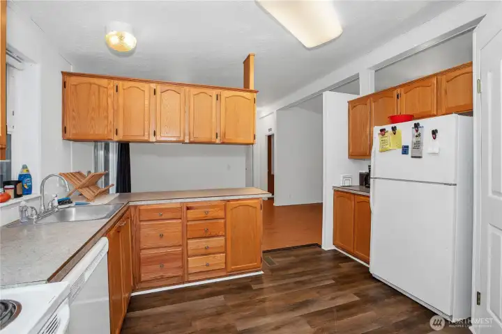 Kitchen View Toward Hallway