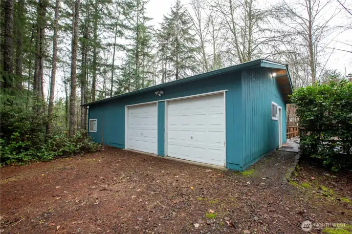 Two Car Detached Garage w/ Shop