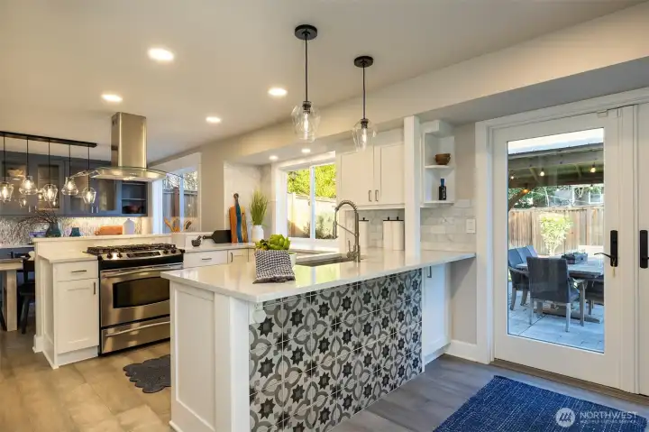 French doors out to the back yard.