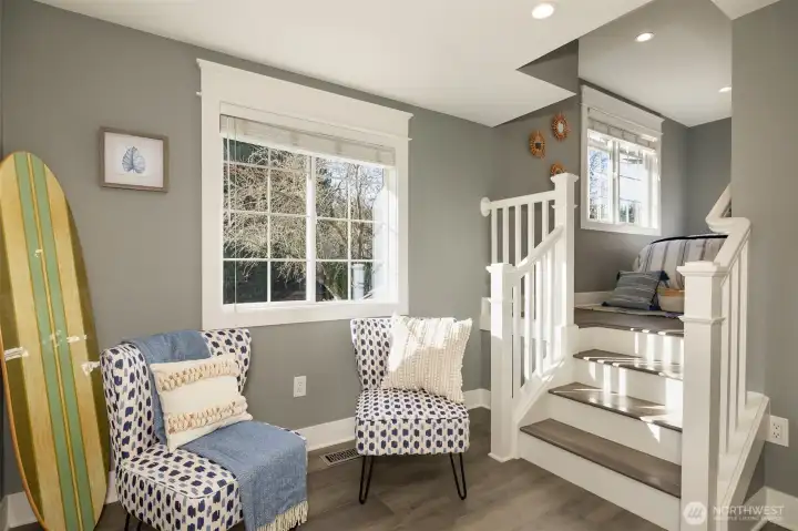 Second bedroom upstairs has two levels for study or play!