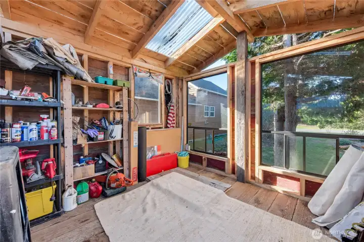 Garden shed with power