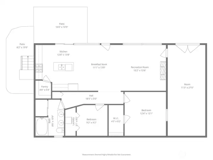 Lower level ADU - The original, 2 bed/1 bath home built in 1985.