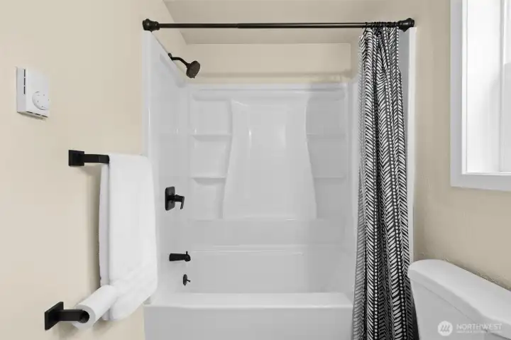 New vanity, toilet and shower/bth enclosure