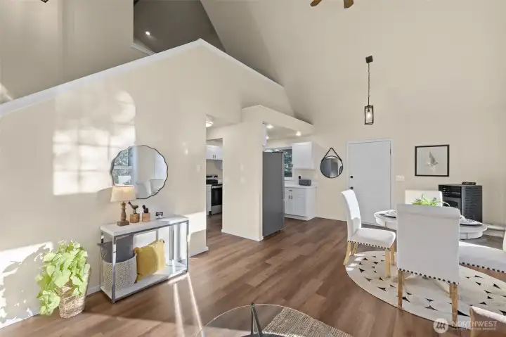 Open and airy great entertaining space.