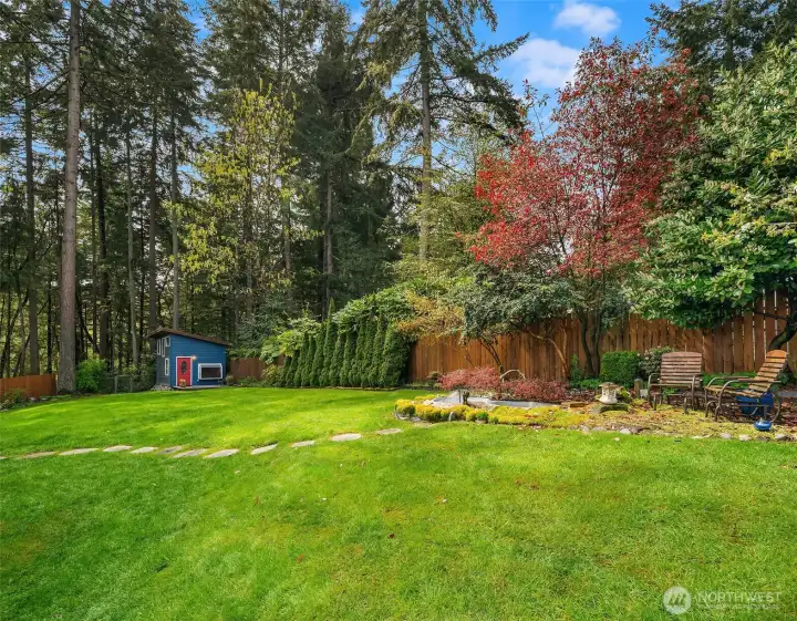 The sweet water feature is a great spot to enjoy your morning caffeine fix or evening aperitif.