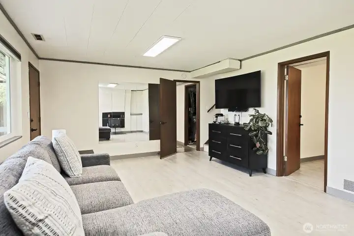 downstairs family room