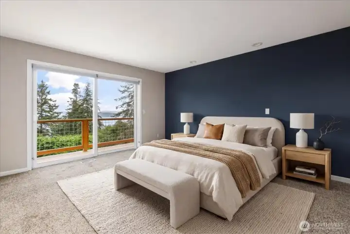 VIrtually Staged Primary bedroom