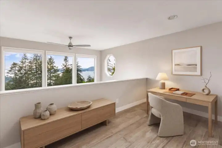 Virtually staged loft